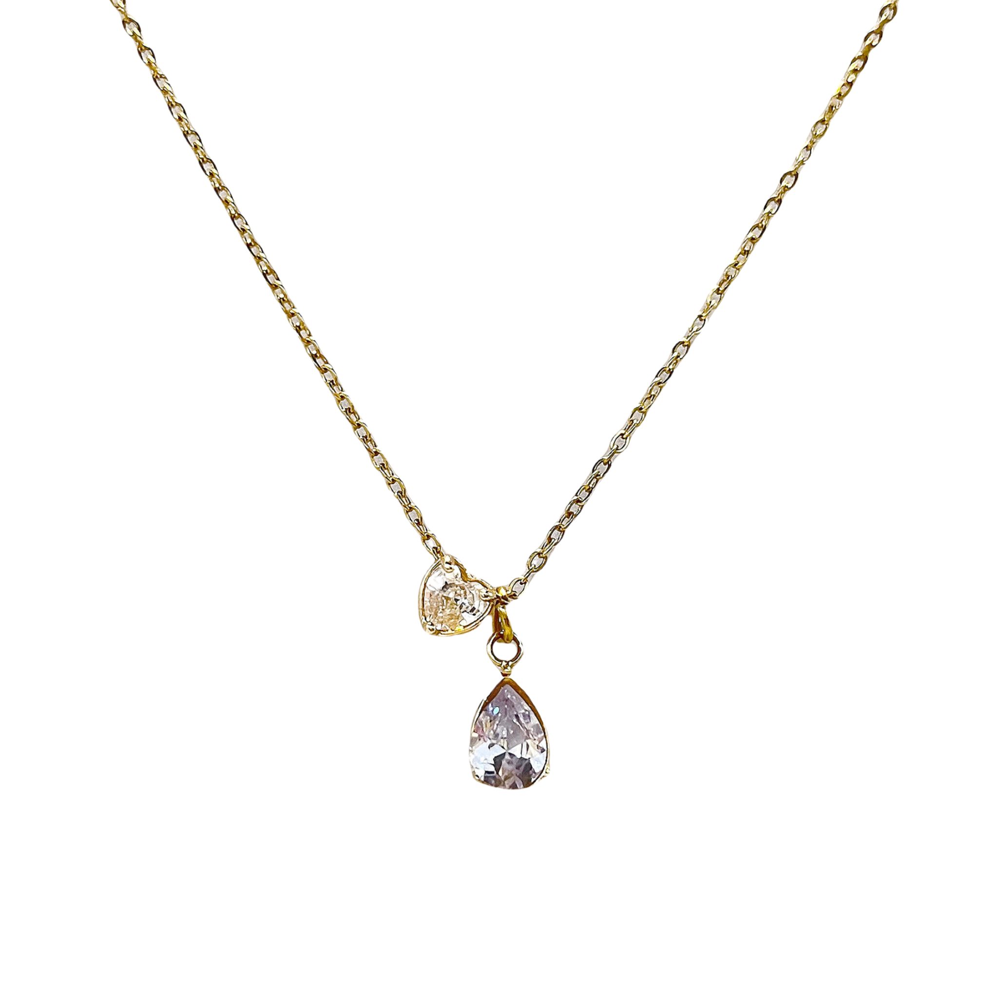 Teardrop&Heart Pendant Necklace